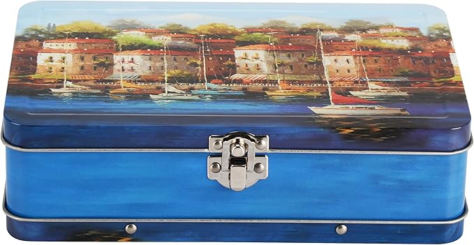 DAHO Metal Storage Box with Hinge for Office, School, Home, Makeup, Arts & Crafts and Accessories (Europe) - Image 2