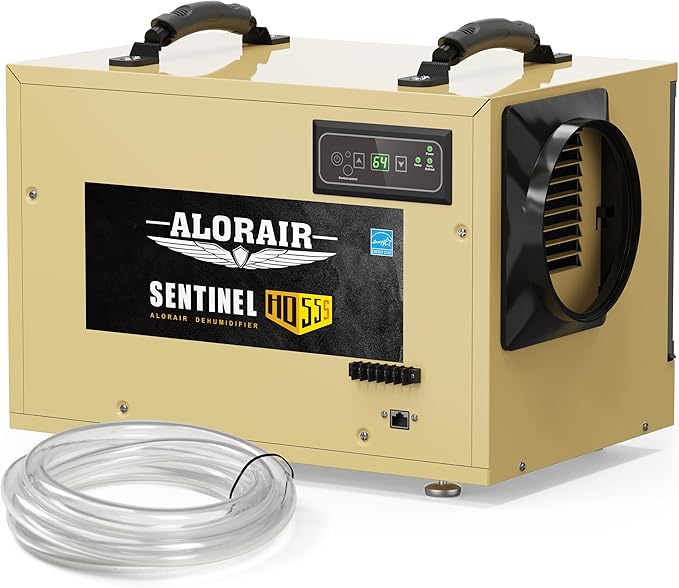 ALORAIR 120 PPD Commercial Dehumidifier, with Drain Hose for Crawl Spaces, Basements, Industry Water Damage Unit, cETL Listed, Compact, Auto Defrost Crawlspaces Dehumidifiers, Gold by ALORAIRSOLUTIONSINC0J0DC