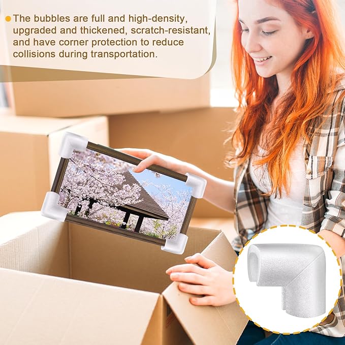 36 Pcs Foam Corner Protectors for Shipping, L-Shaped Edge Guards for TV Moving Box, Picture Frames, Mirrors, and Furniture, Must-Have Moving Supplies - Image 4