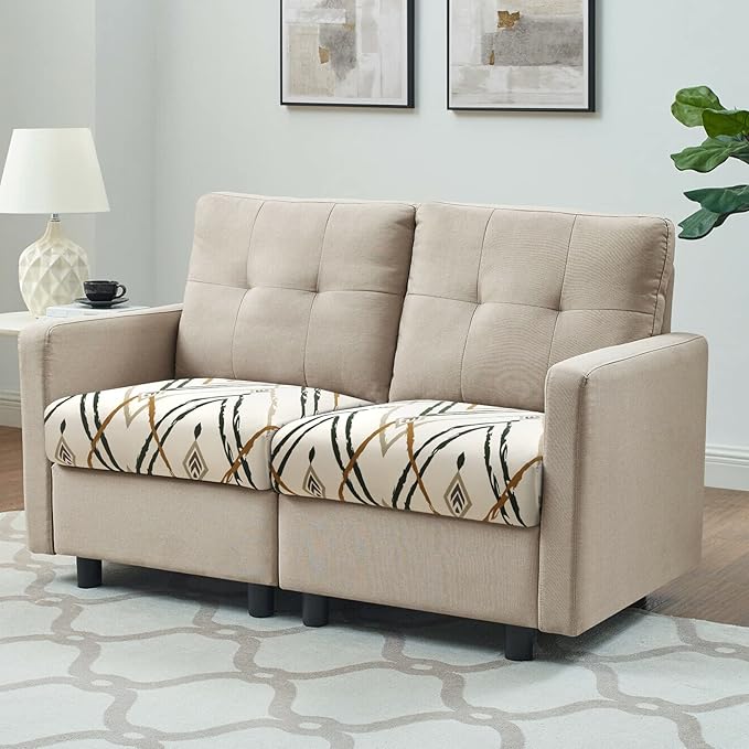 Fuloon Sofa Cushion Covers, Stretch Printed Seat Cushion Cover Couch Seat Slipcovers Washable Furniture Protector for Armchair Loveseat Sofa (Green, 2 PCS) - Image 9
