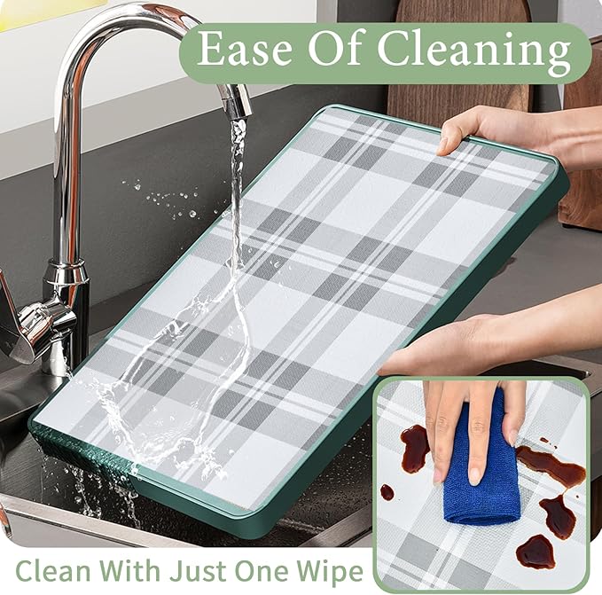 Drawer and Shelf Liner for Kitchen Cabinet: 12 in X 30 Ft Non Slip Waterproof Shelf Paper Non Adhesive Refrigerator Liners Light Grey Lattice Easy Liners for Bathroom - Image 4
