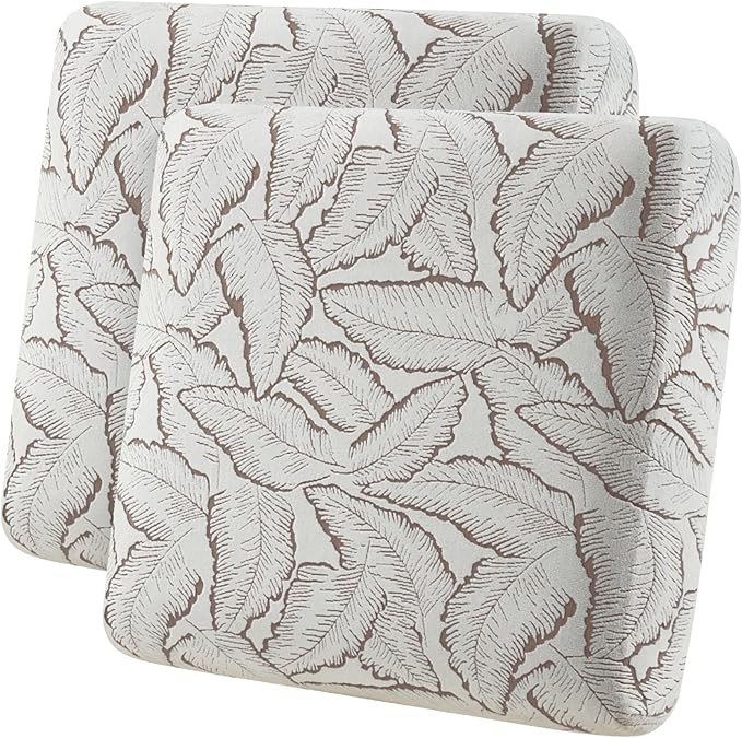 Fuloon Seat Cushion Covers, Stretch Couch Slipcovers Sofa Cushion Protective Solid Chair Slipcovers Washable Suitable for Armchair Loveseat Sofa 2 PC Khaki by Fuloon