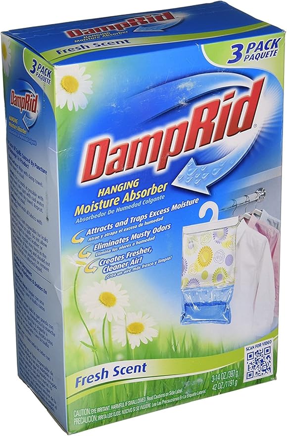 DampRid FG83K 14-Ounce Hanging Moisture Absorber Fresh Scent, 3-Pack by DampRid