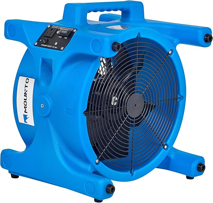 MOUNTO AM20DF 1/5 HP 1800 CFM Axial Air Mover Blower Fan - Powerful Down Draft Fan for Drying, Cooling, and Ventilation - Image 3