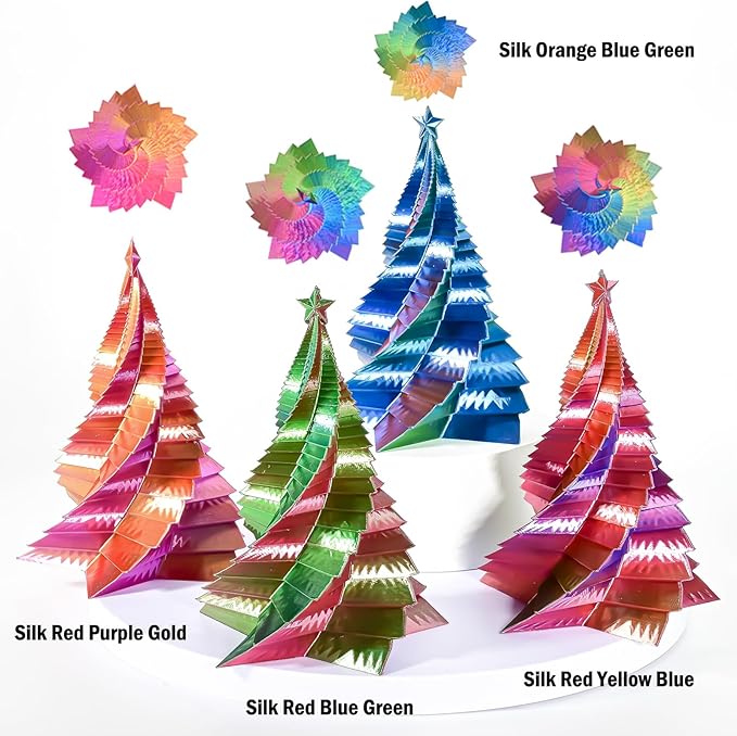 PLA Filament 1.75mm, Tri-Colors 3D Printer Filament, Rainbow PLA Filament Bundle, Coextrusion 3D Filament with Silk PLA Color Change, 3D Printing Filament +/-0.02mm, 200g X 4 Spool - Image 2