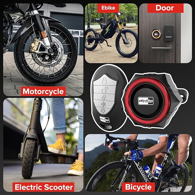 Bike Alarm,110dB Loud Waterproof Wireless E-Bike Alarm with Remote,Anti Theft Alarm Adjustable Volume Motorcycle Wireless Motion Sensor Alarm for Bicycle, Ebike,Ebike Accessories - Image 6