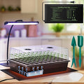 60-Cell Self-Watering Seed Starter Kit with Grow Light and Heat Mat, Seedling Tray with Humidity Dome, Indoor Plant Germination Tray for Beginners - Grow Tomatoes, Peppers, Herbs & Flowers by DazSpirit