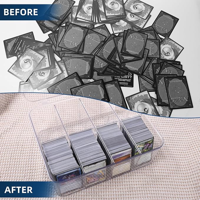Transparent Trading Card Storage Box-Holds 2000+ Loose Cards-Plastic Card Deck Box for Baseball Cards/for Toploaders/for Graded Card/for MTG/for Magnetic Etc. - Image 5