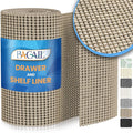 BAGAIL Drawer and Shelf Liner, 12 in X 20 Ft Non-Adhesive Shelf Liners for Kitchen Cabinets, Thick Strong Grip Liners for Desk, Shelves, Bathroom Drawers, Cabinet Protection - Beige by BAGAILBASICS