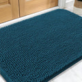OLANLY Dog Door Mat for Muddy Paws 32x20, Absorbs Moisture and Dirt, Absorbent Non-Slip Washable Doormat, Quick Dry Chenille Mud Mat, Entry Indoor Entryway Carpet for Inside Floor, Atlantic Blue by OLANLY
