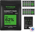 VIVOSUN 62% RH Two-Way Humidity Control Packs, Size 8 g, 10 Packs, Each for Storing 1 oz, Moisture Balancer with RH Indicator Card for Food Storage by VIVOSUN