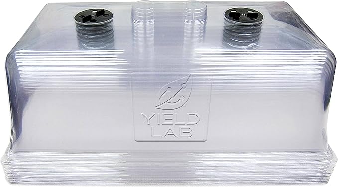7 Inch Propagation Dome - 10 Pack Humidity Vented Domes – Plant Growing Dome for Seedling, Germination, Soil & Hydroponic Horticulture by YieldLab