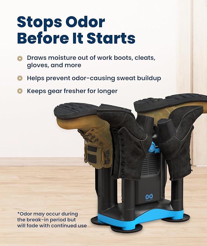 Upgraded Boot Dryer for Work Boots with Ozone Deodorizer - Fast Drying Compact Easy-to-Use Shoe Warmer Adjustable Tube Design - Fast Drying Shoes Dryers for Sneakers & Gloves, Ski Gears (2 Pair) - Image 2