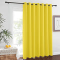 NICETOWN Sliding Glass Door Curtain Extra Long 84 inches Long, Grommet Thermal Insulated Blackout Patio Door Curtain Panel for Bedroom/Pergola, Bright Yellow, 1 Panel, W100 x L84 by NICETOWN