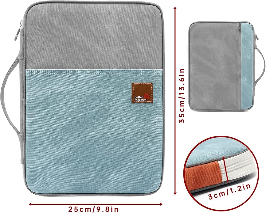 Document A4 Bag Case Waterproof Organizer Portfolio Office Travel Zipper Multi-Function Pouch - Image 2