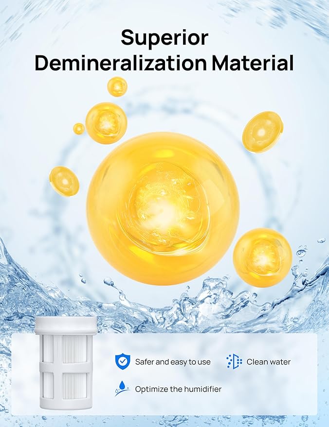 DREO Scale-Inhibitor Cartridge 3-Pack for Humidifiers HM735S, Prevent Mineral Build-up, Extend Humidifier Life, Safe Material - Image 4