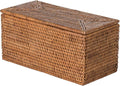 KOUBOO La Jolla Rattan Box, Toilet Roll Storage, Storage Boxes, Rattan Basket Decorative Boxes, Storage Container, Rectangular, Honey - Brown by KOUBOO
