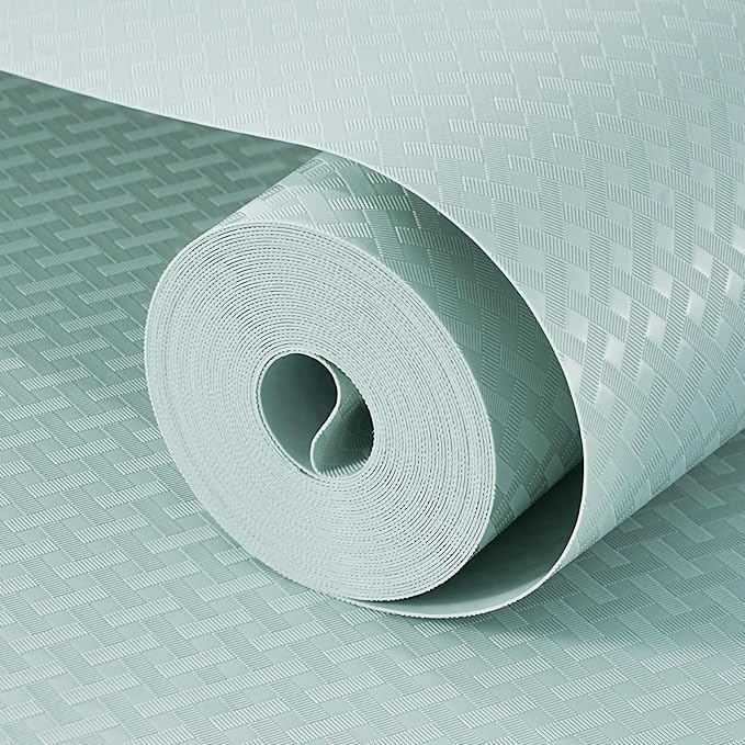 Shelf and Drawer Liner for Kitchen Cabinet, Non-Adhesive 18in x 120in Waterproof Contact Paper Refrigerator Liners Thickened Durable EVA Material Non Slip Mat for Dresser Cupboard Pantry Protector by GTJ
