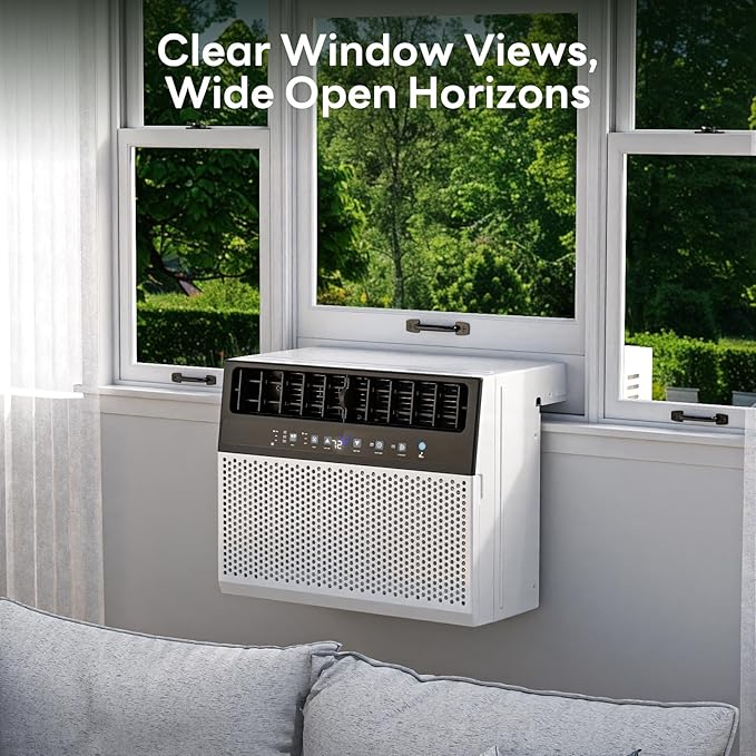 ZAFRO 10000 BTU U Shaped Window Air Conditioner Cools up to 450 Sq. Ft.,Window AC Units with Cool,Fan and Dehumidifier,Air Conditioner Window Units with Quiet Operation, Electronic Controls, White - Image 6