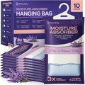 Moisture Absorbers and Humidity Absorber Bags for Closet - 10 Pack High-Efficiency Moisture Absorber and Humidity Packs for Home, Moisture Bags and Dehumidifier Bags for Car Lavender, 10 Pack by AllSettHealth