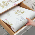 Floral Shelf Liner for Kitchen Cabinets Non Adhesive Drawer Liners Non Slip Cupboard Liner Flower Cabinet Liners Strong Grip Kitchen Shelves Dresser Waterproof Easy to Clean 12IN x 16.4FT by Terravue
