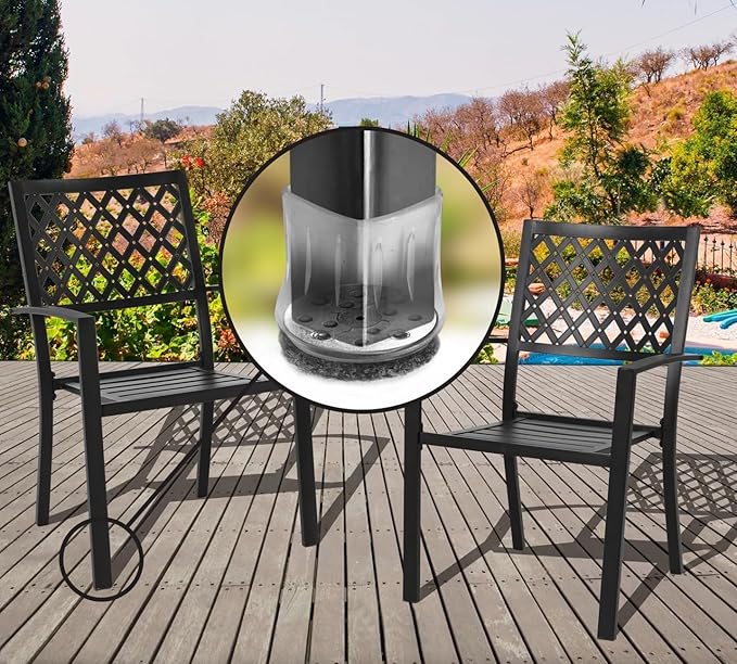 Slipstick GorillaOutdoor Berber Furniture Feet Pads with Clear Sleeve Sock (4 Pack) Outdoor Furniture Sliders for Round & Square Legs, XL - Image 3