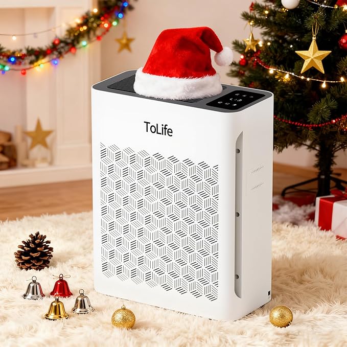Tolife Air Purifier Large Room, Air Purifiers for Home Pets Hair with Washable Filter, Air Cleaner for Bedroom up to 1095 Ft² Dust Smoke Odor, Sleep Mode, Timer, White - Image 9