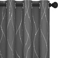 Deconovo Blackout Curtain for Bedroom, 52 x 95 Inch, Thermal Insulated Soundproof Curtains, Grommet Top, Machine Washable, Set of 2 Panels for Living Room Nursery Bedroom Apartment Home, Light Gray by Deconovo