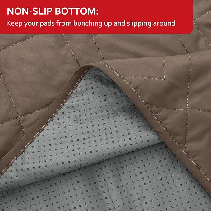 Moonsea Waterproof Blanket Dog Bed Cover with Non-Skid Bottom, Couch Cover for Dogs, Mattress Protector Furniture Protector, Bed Couch Sofa(68" X 82"), Chocolate - Image 3