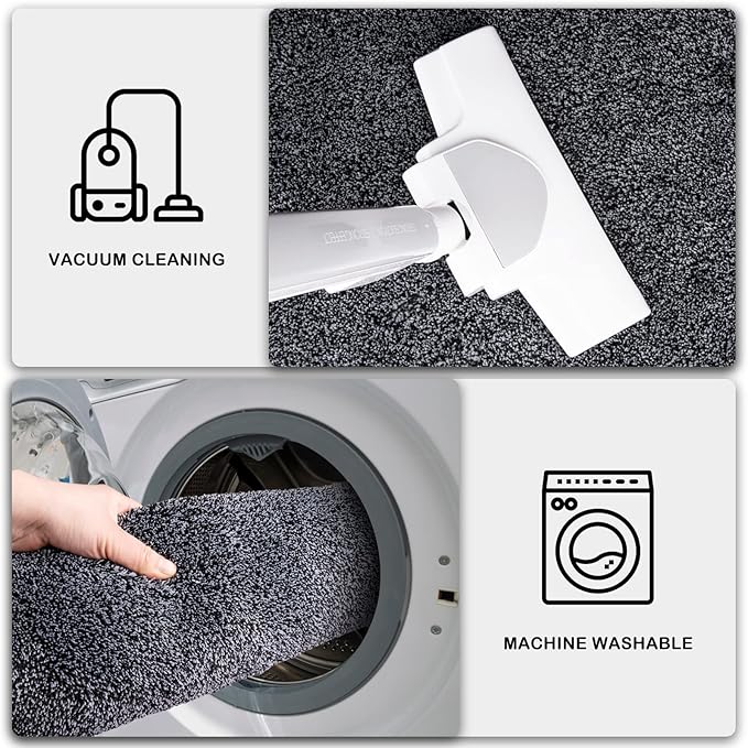 PURRUGS Dirt Trapping Door Mat 20" x 31.5", Non-Slip Machine Washable Entryway Rug, Dog Doormat, Indoor Front Door Mat, Super Absorbent Entry Rug for Muddy Shoes & Paws, Bluish Grey-Black - Image 7