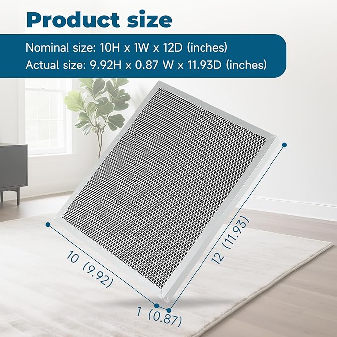 2-Packs 5443 Washable MERV 8 Dehumidifier Filter 10x12x1 Compatible with AprilAire Whole-House Models1830 1850 1852 and Ventilation Models 8191 8192 - Image 3