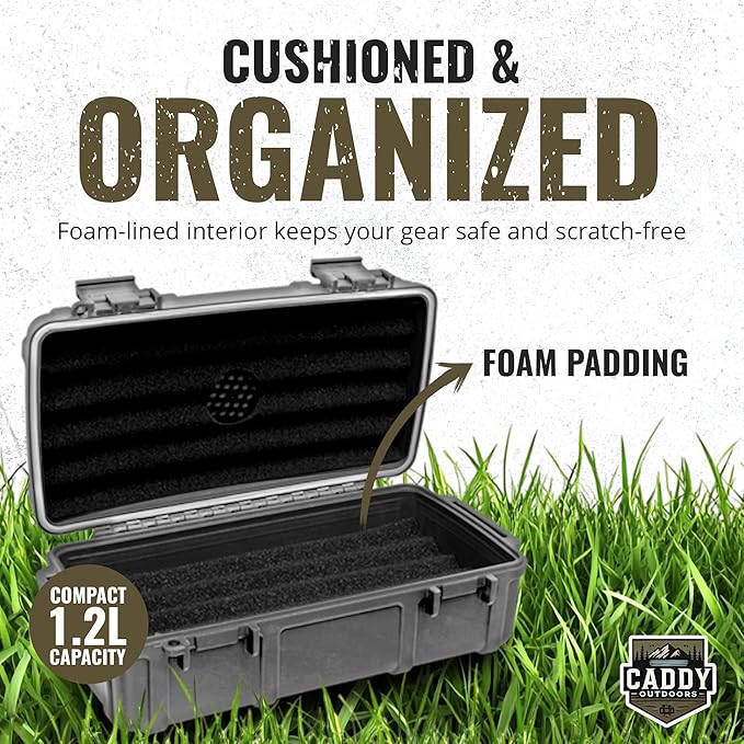 Waterproof Storage Case 1.2 L Capacity – Heavy-Duty Gear Box with Foam, Carabiner & Lanyard – Crushproof, Airtight Outdoor Container for Camping, Hiking, Fishing - Image 4