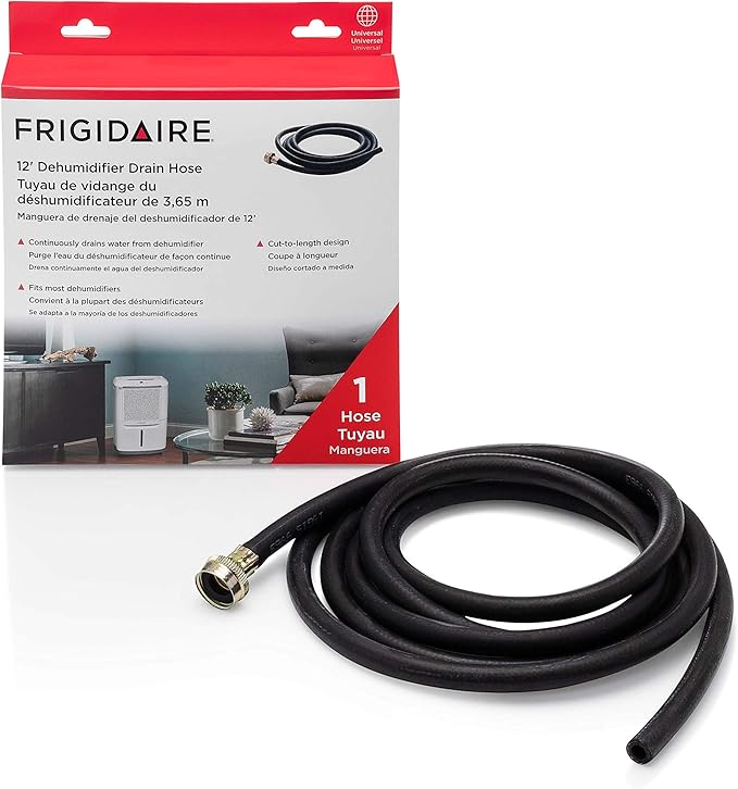 Frigidaire 18FFDHMH01 Dehumidifier Drain Hose, 12 Foot, Black - Image 2