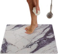 Square Shower Mat - Non Slip Shower Mats for Inside Shower - Extra Large 31x31 Shower Floor Mat Non Slip - Square Bath Mat for Shower - Secure Anti Slip Loofah Shower Bath Mat (31x31 Blue Grey) by ENKOSI