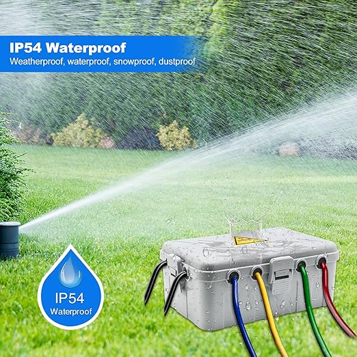 Hrensaw Large Outdoor Electrical Box(12.5x8.5x5inch),IP54 Waterproof Outdoor Outlet Covers,Weatherproof Extension Cord Covers Protect Outlet,Plug,Timer,Power Strip,Holiday Light,Grey - Image 5