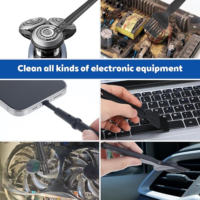 7pcs Mini Keyboard Cleaning Kit, Ymapinc Anti Static Keyboard Brush/Dust Brush, Small Cleaning Brushes for Tight Spaces/Thin Brush for Electronics, Computer, Laptop, Camera, Motherboard & Small Parts - Image 6