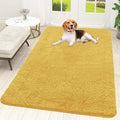OLANLY Dog Door Mat for Muddy Paws 59x35, Absorbs Moisture and Dirt, Absorbent Non-Slip Washable Doormat, Quick Dry Chenille Mud Mat for Dogs, Entry Indoor Entryway Carpet for Inside Floor, Yellow by OLANLY