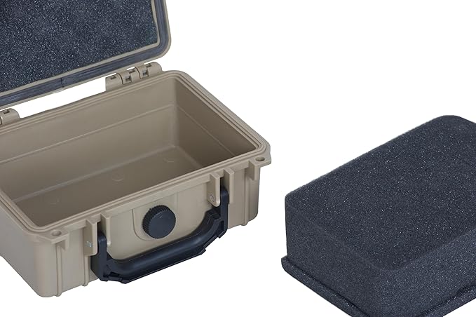 MEIJIA IP67 waterproof hard compact case,Customizable Fit Foam,8.12”x6.56”x 3.56”,Fit Use of Drones, Cameras,Equipments,lens (Desert Tan) - Image 8