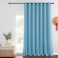 NICETOWN Insulated French Door Curtain - Extra Wide Room Darkening Noise Reducing Vertical Panel Drape for Cottage/Hall (Teal Blue, W100 x L95, 1 Panel by NICETOWN