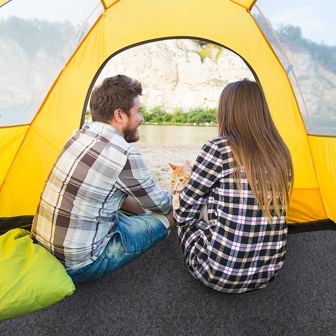 Camping Tent Carpet Mat 6.5x5 Ft Waterproof Rug Liner - Portable Under Tent Mat to Keep Floor Dry Blanket, Moisture Barrier for Camping Gear, Outdoor Picnic Supplies - Image 5