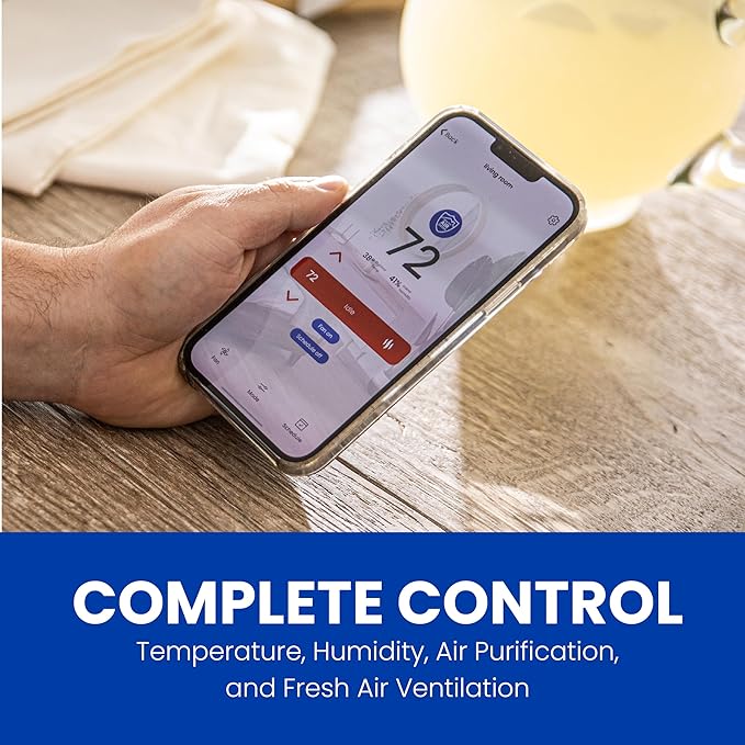 AprilAire 8920W Wi-Fi Programmable Color Touchscreen Thermostat with IAQ Control; Amazon Alexa and Google Assistant Compatible - Image 6