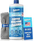Descaling Solution Compatible with Gaggia | Free Cleaning Cloth | 12 Month Supply | Made in the USA | Descaling Kit for all Gaggia Machines | 32 Oz | Coffee Machine Cleaner for Espresso Makers by SylvanHills