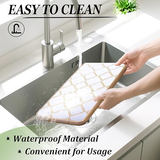 Cabinet Liners for Shelves Waterproof 24 Inch X 20 Ft Shelf Liners for Kitchen Cabinets Non-Adhesive Dress Drawer Liners Non Slip Grip Cupboard Paper for Kitchen Bathroom Closet Fridge Pantry - Image 4