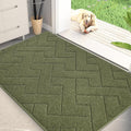 PURRUGS Dirt Trapping Door Mat 32" x 47", Non-Slip Machine Washable Entry Rug, Dog Doormat, Indoor Front Door Mat, Super Absorbent Entryway Rug for Muddy Shoes & Paws, Sage Green by PURRUGS