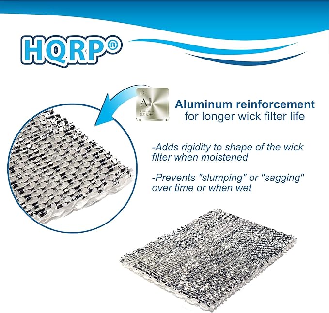 HQRP 2-Pack Wick Filter for Web Humidifying Floor Vent Register - Image 3