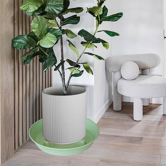 4 Pack Plant Saucer 10 inch, 8 12 14 17 inch, Plant Stand Plastic Plant Saucers for Indoors Outdoor, Heavy Duty Flower Plant Risers for Inside Pots, Pot Saucers for Plants, Grow Bags Saucers - Image 6