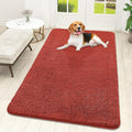 OLANLY Dog Door Mat for Muddy Paws 59x32, Absorbs Moisture and Dirt, Absorbent Non-Slip Washable Doormat, Quick Dry Chenille Mud Mat for Dogs, Entry Indoor Entryway Carpet for Inside Floor, Maple Red by OLANLY