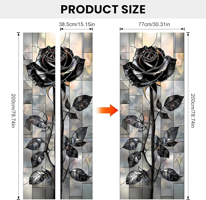 3D Door Stickers, Peel and Stick Vinyl Wallpaper, Self-Adhesive Mural Door Cover for Home Decor 30.3" W x 78.7" H - Image 3
