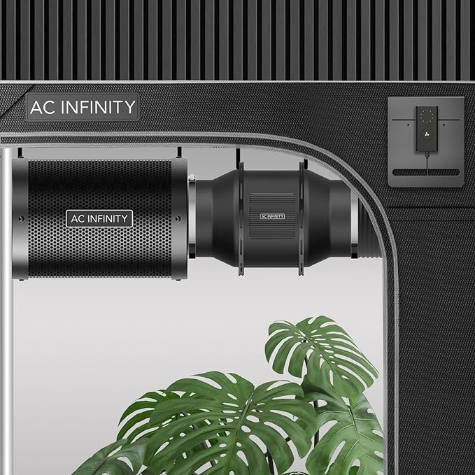 AC Infinity Air Filtration Kit 6”, CLOUDLINE LITE Inline Fan and Carbon Filter Combo, Cooling and Ventilation System for Grow Tents, Hydroponics, Indoor Gardening - Image 8