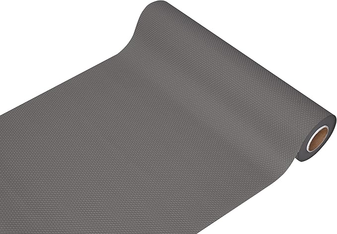 EVALAND Shelf Liners for Kitchen Cabinets Non-Adhesive 17.7" x 33 FT Grey Drawer Liner Non Slip, Washable Cabinet Liner, Waterproof Shelf Liners for Cabinets, Refrigerator Bathroom Pantry Cabinet Mat by EVALAND